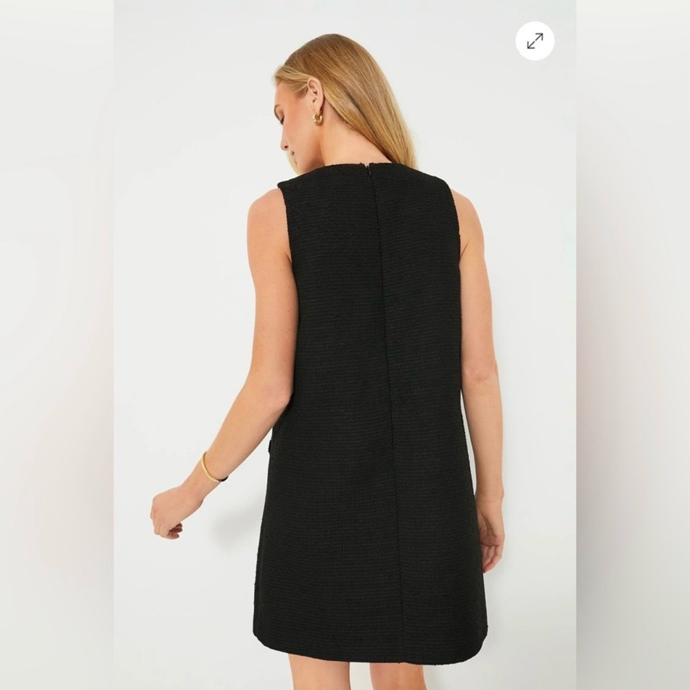 Tuckernuck | Black Tweed Sleeveless Jackie Shift Dress New w/ Tags ~ XL - Picture 7 of 15